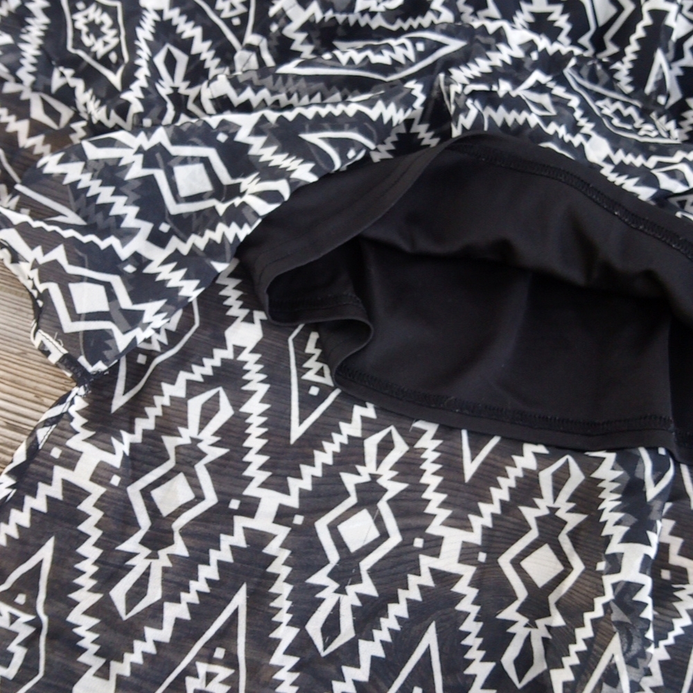 Boho Patterned Lightweight Sheer Long Flowy Lined… - image 5